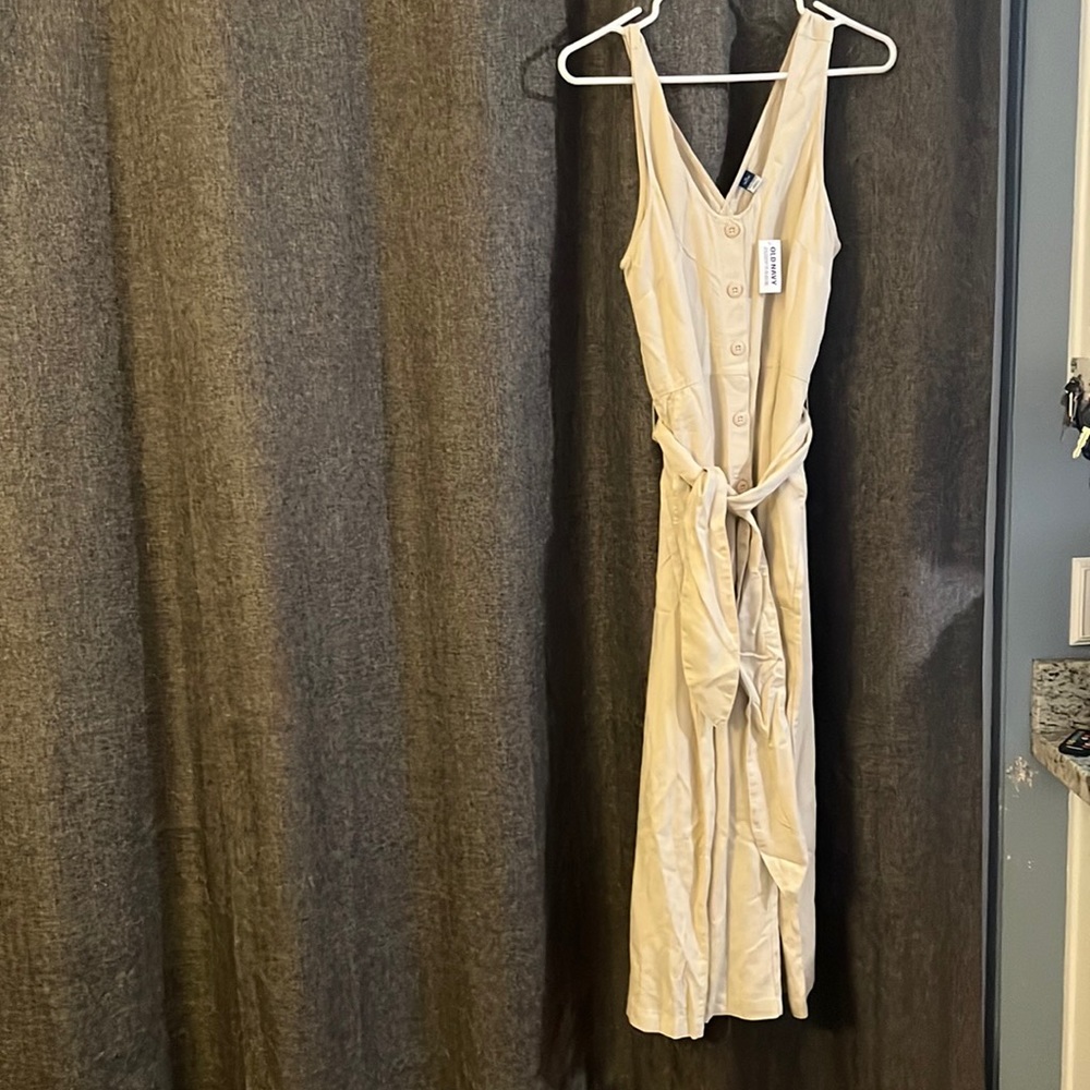 Cream jump suit